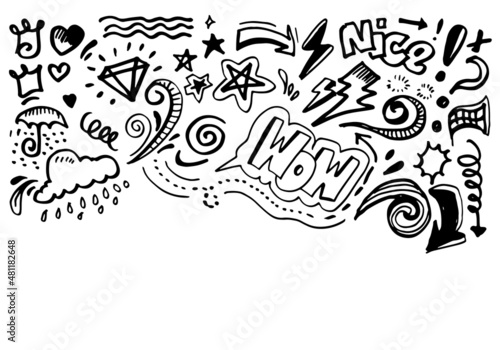 Hand drawn creative art doodle design concept  business concept illustration and it can also be for wall graffiti art.