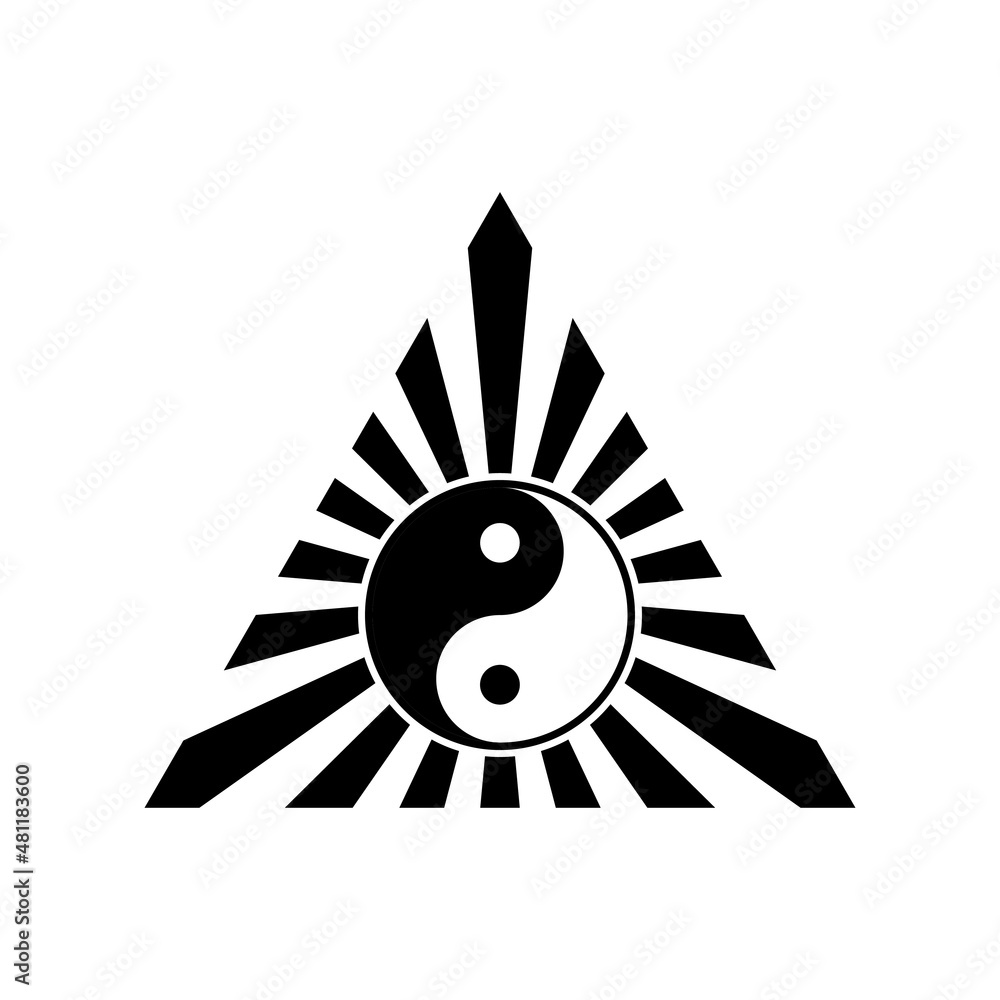 Yin and yang icon in trendy flat style isolated on background. Yin and yang icon page symbol for your web site design Yin and yang icon logo, Yin and yang icon in trendy flat style isolated on background. Yin and yang icon page symbol for your web site design Yin and yang icon logo,
