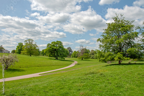 Springtime countryside road in the UK.