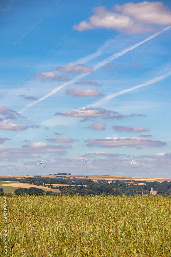 Windmills in the countryside