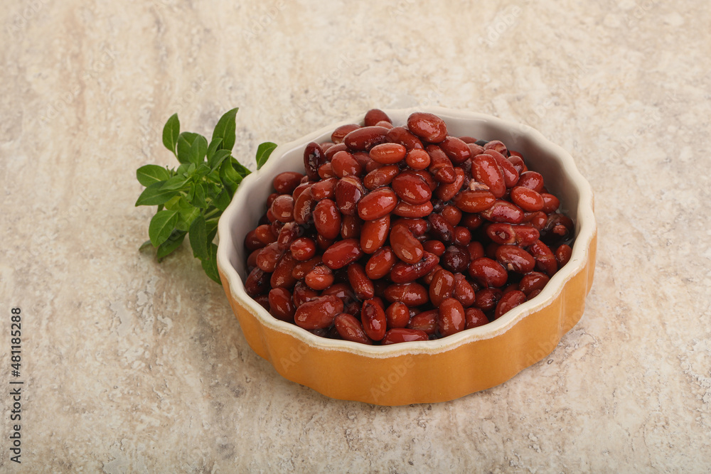 Red kidney bean in the bowl
