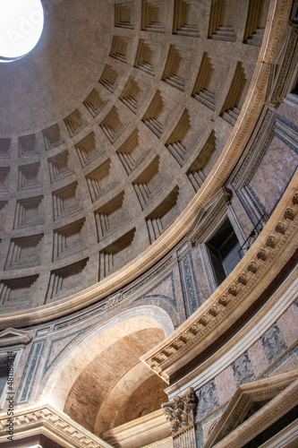 Impressive dome of the Pantheon, Rome