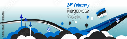 vector illustration for Estonia independence day