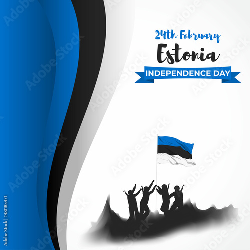 vector illustration for Estonia independence day