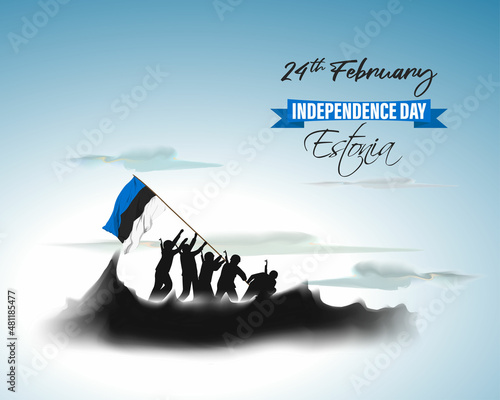 vector illustration for Estonia independence day