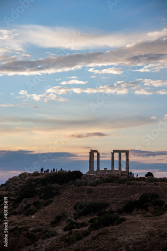 Ancient greek temple on top of a hill