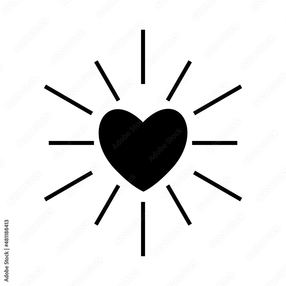 Love heart icon sign isolated on white background Love heart icon sign isolated on white background