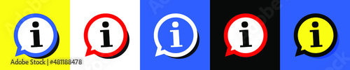 Information icon inside speech bubble	