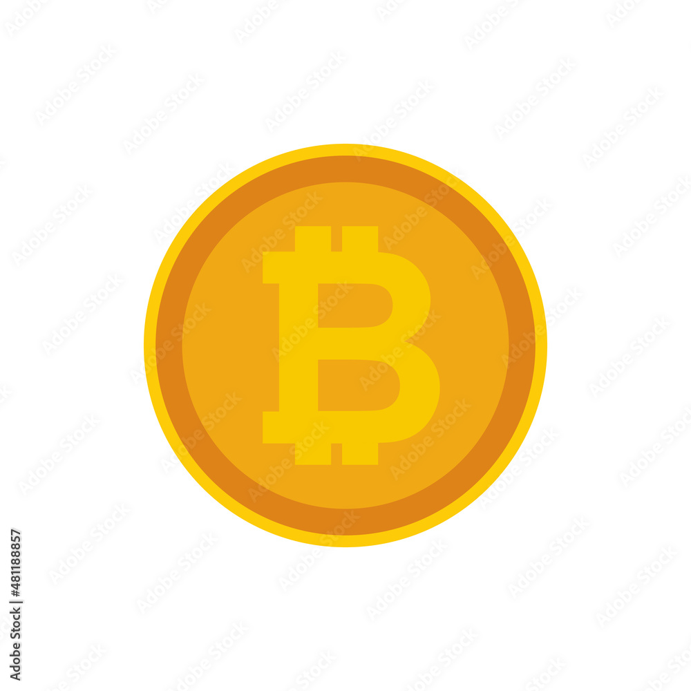 Bitcoin flat design vector illustration concept. Cryptocurrency logo sigh. Digital money. Block chain, finance symbol. Bitcoin flat design vector illustration concept. Cryptocurrency logo sigh. Digital money. Block chain, finance symbol.