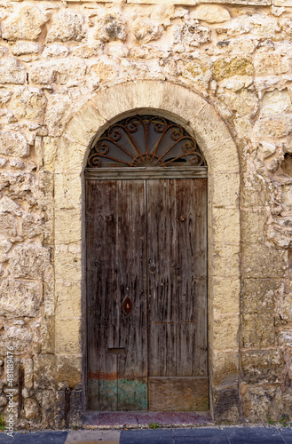 Traditional maltese vintage house - door details. Valletta - Malta © adfoto