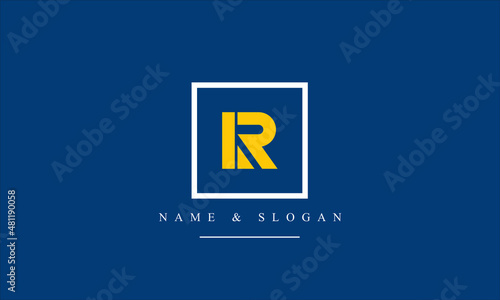 RI, IR, R, I abstract letters logo monogram