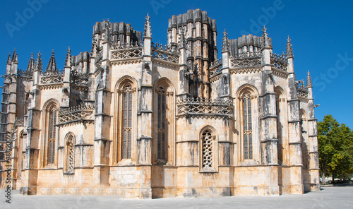 Photography The facade of Batalha cathedral in Portugal
