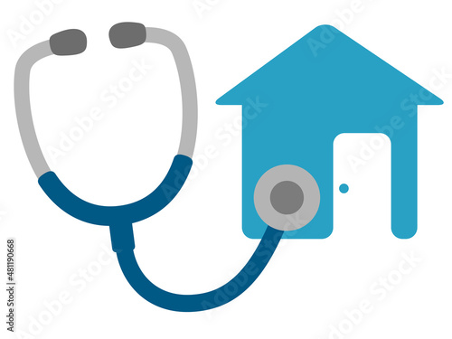 おうち診断（house and stethoscope）