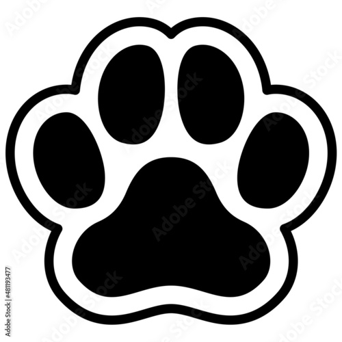 犬の足跡 (Paw Print. Vector Illustration)
