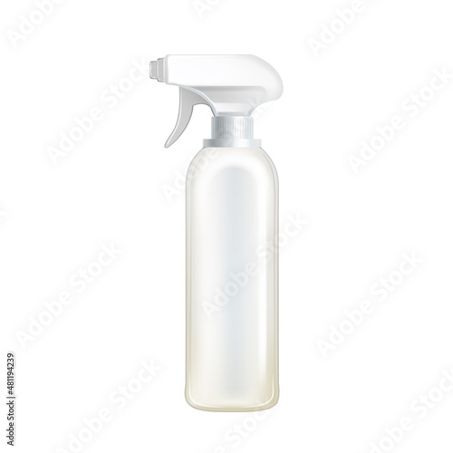 cleaning spray bottle. household cleaner. disinfect product. plastic detergent. hand liquid. surface sanitize. chemical container 3d realistic vector illustration