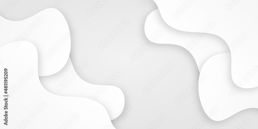 White Gray Light Banner with Paper Cut Abstract Smooth Curves Wavy Background Vector illustration. white paper cut background abstract realistic papercut decoration textured with wavy layers.
White Gray Light Banner with Paper Cut Abstract Smooth Curves Wavy Background Vector illustration. white paper cut background abstract realistic papercut decoration textured with wavy layers.