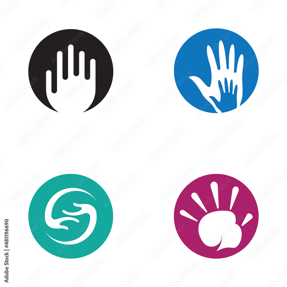 Hand logo icon vector design template illustration Hand logo icon vector design template illustration