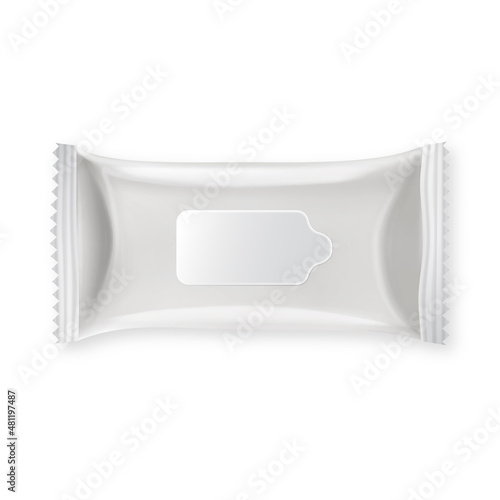 wipe wet tissue clean package. baby napkin. facial sanitize. 3d realistic vector illustration