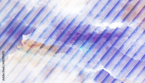 Abstract colorful watercolor background with geometric stripe line,modern colorful geometric stripe line background for making book cover,card,decoration and design.