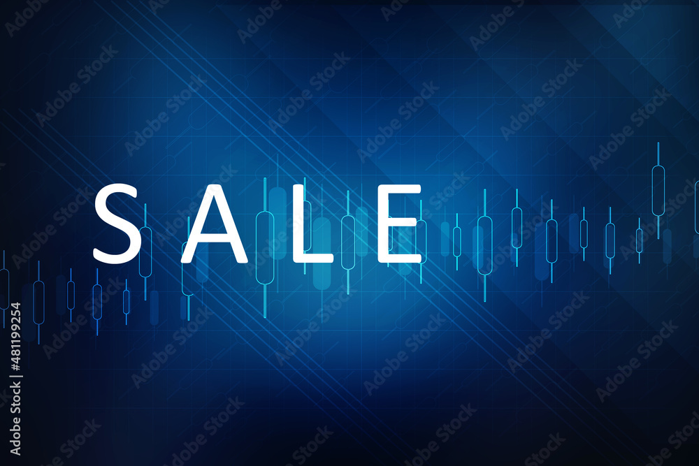 Fototapeta premium 2d illustration Sales in text