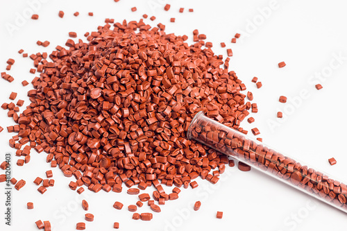 Obraz na plátně brown granules of polypropylene, polyamide