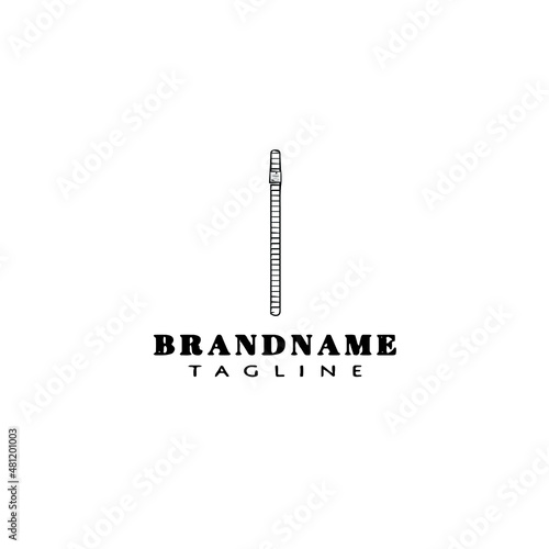 earthworm cartoon logo template icon design black isolated vector illustration