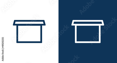 Box outline icon illustration isolated vector sign symbol