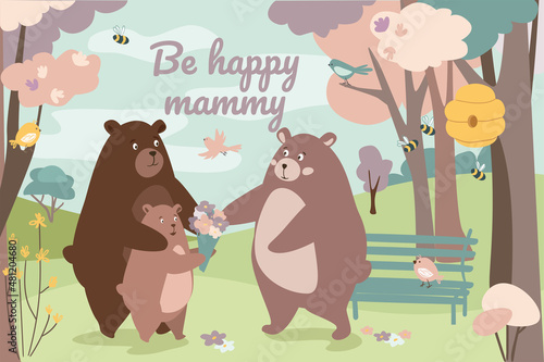Be happy mammy concept background
