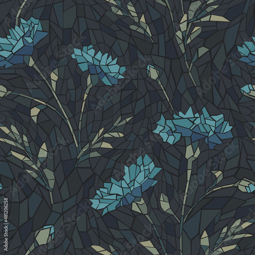 Seamless repeating pattern of flowers