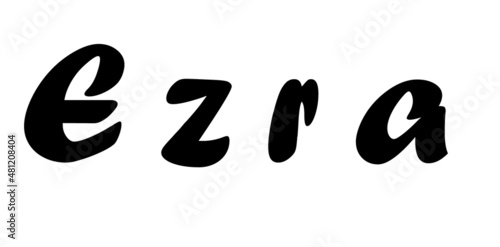 Fotografía Simple text name design on white