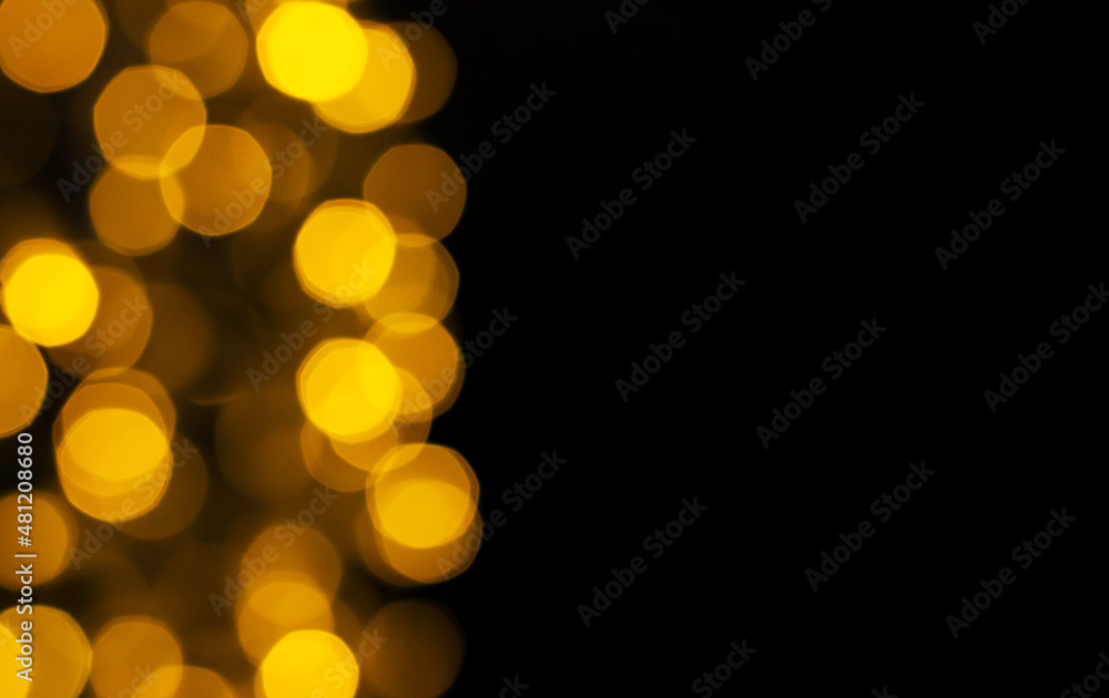 Abstract golden bokeh defocused lights background Abstract golden bokeh defocused lights background