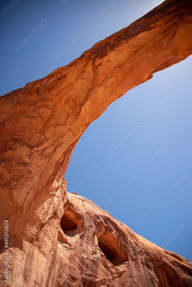 Corona Arch in Moab, Utah on a clear spring day