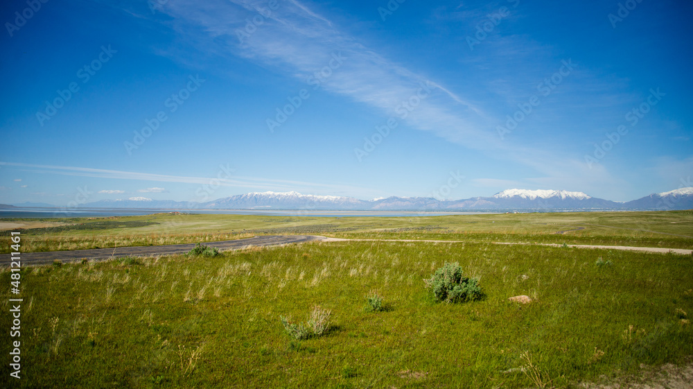 Grasslands at Antelope Island State Park in Salt Lake City, Utah Grasslands at Antelope Island State Park in Salt Lake City, Utah