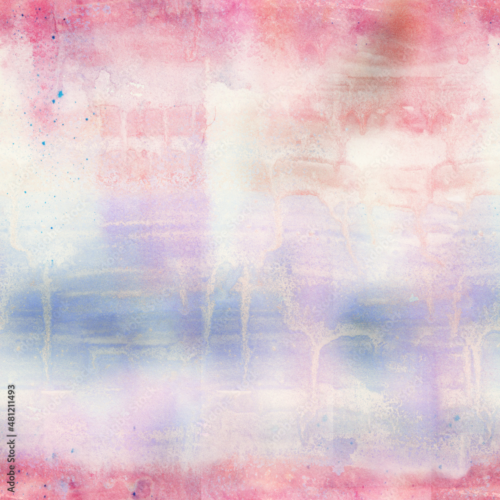 Pastel ethereal watercolor abstract seamless pattern. Light pink and blue delicate feminine background texture Pastel ethereal watercolor abstract seamless pattern. Light pink and blue delicate feminine background texture