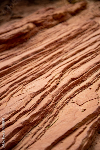 Layers of orange sandstone in the Utah desert