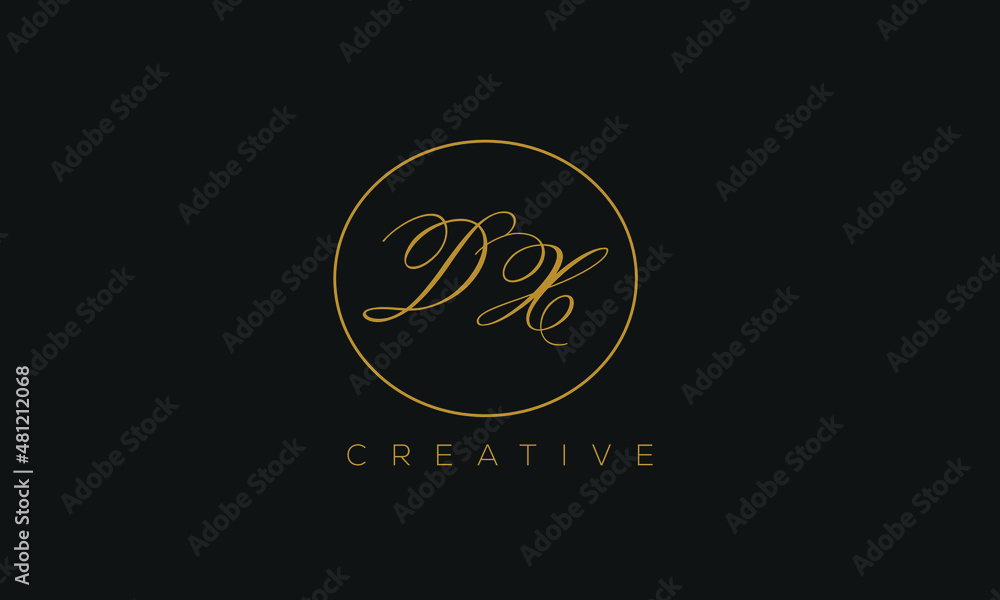 DX is a stylish logo with a creative design and golden color. DX is a stylish logo with a creative design and golden color.