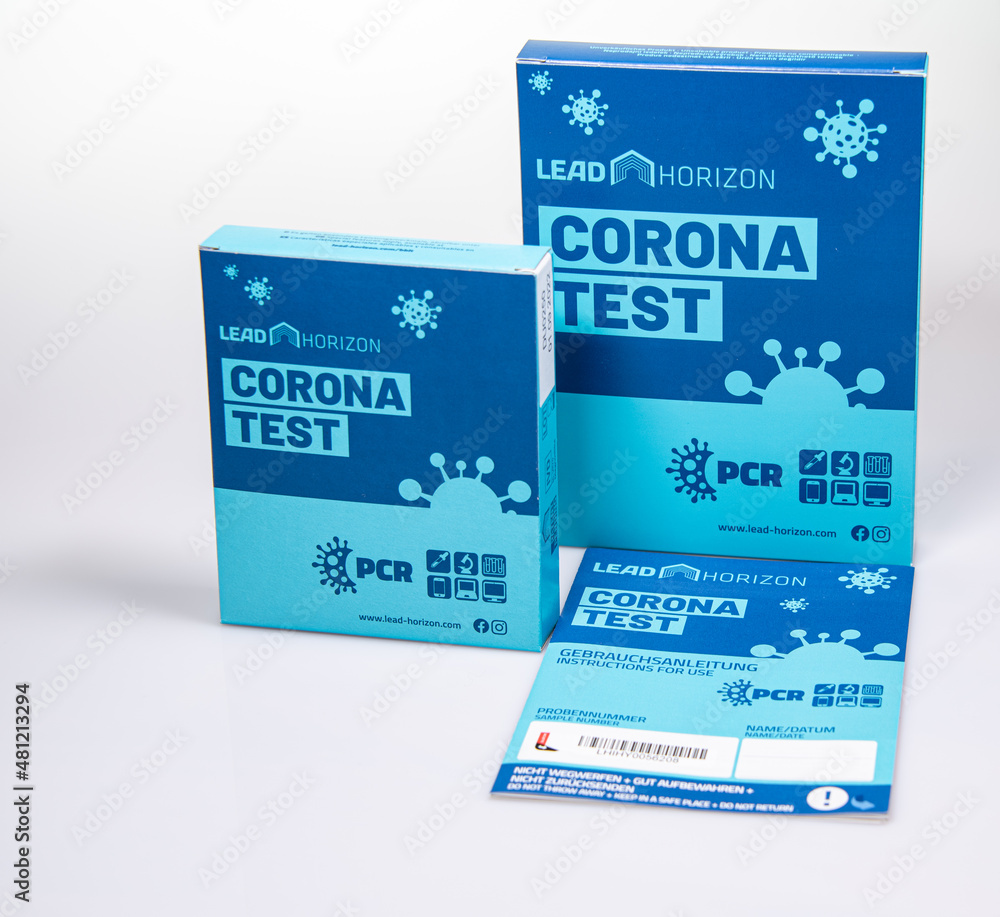 Lead Horizon Corona Test Kits mit Gebrauchsanweisung alte und neue