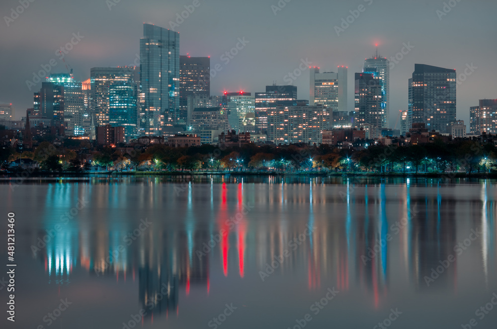 Obraz premium Boston at night