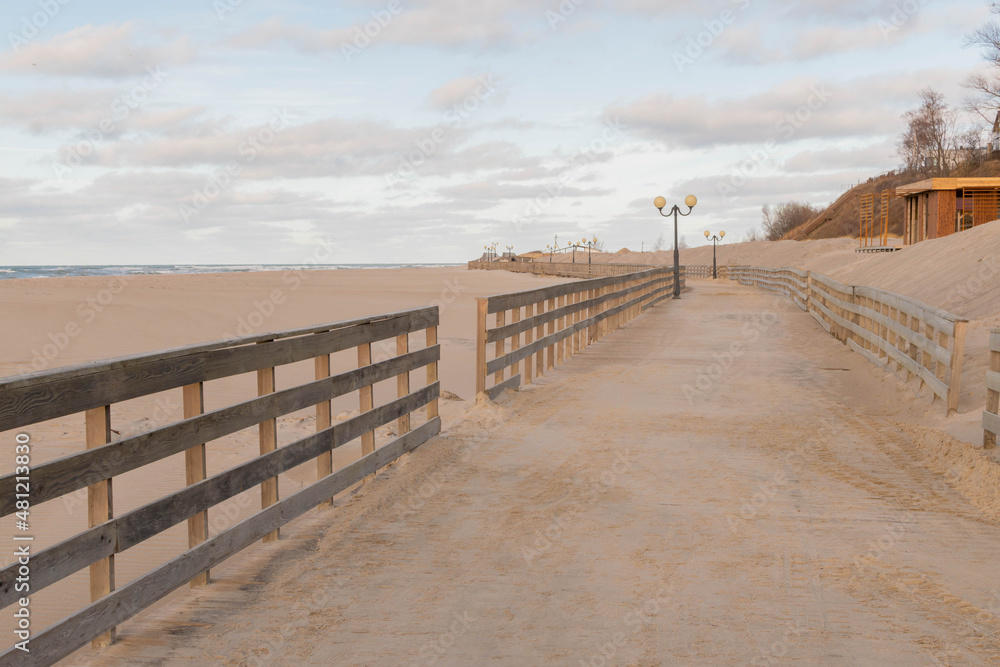 Sandy path along the coast of the Baltic Sea