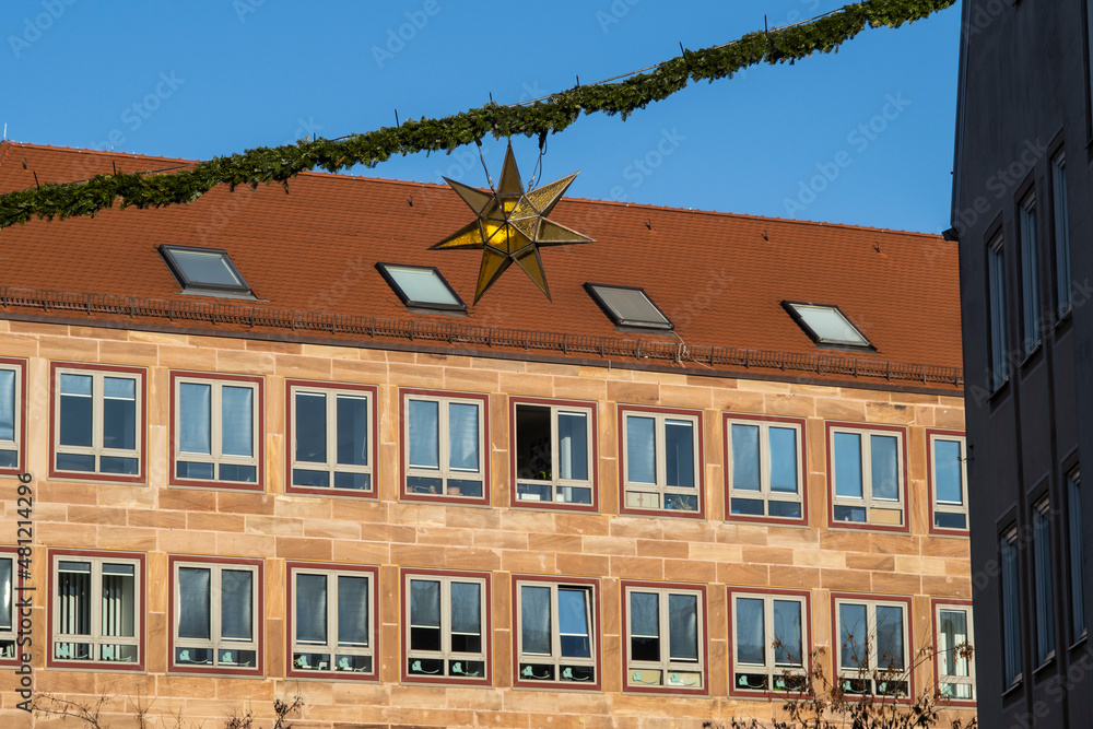 Walking through the streets of Nuremberg (germany) at christmas