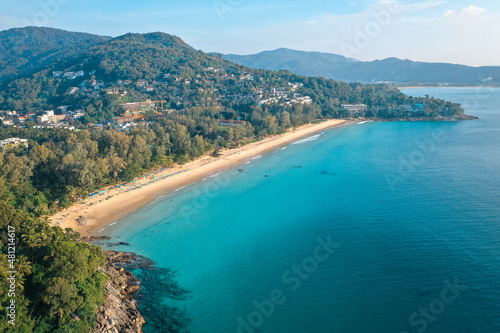 Aerial view of Surin beach in Phuket province in Thailand © pierrick