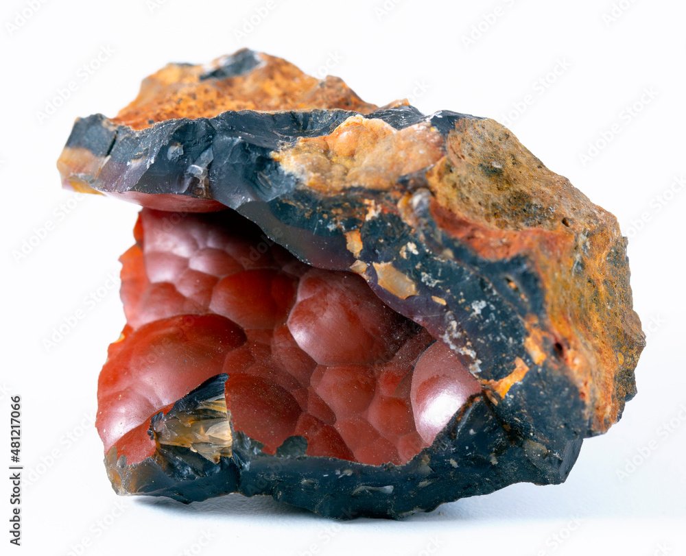Obraz premium red fox agate mineral specimen stone rock geology gem crystal
