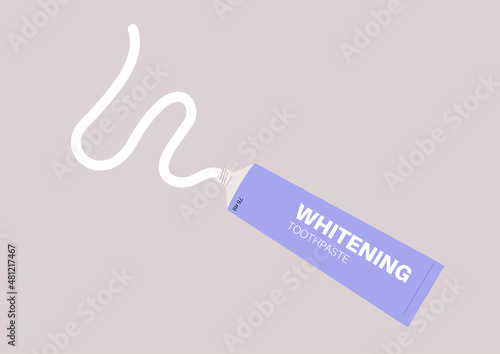 A tube of toothpaste, healthy daily habits