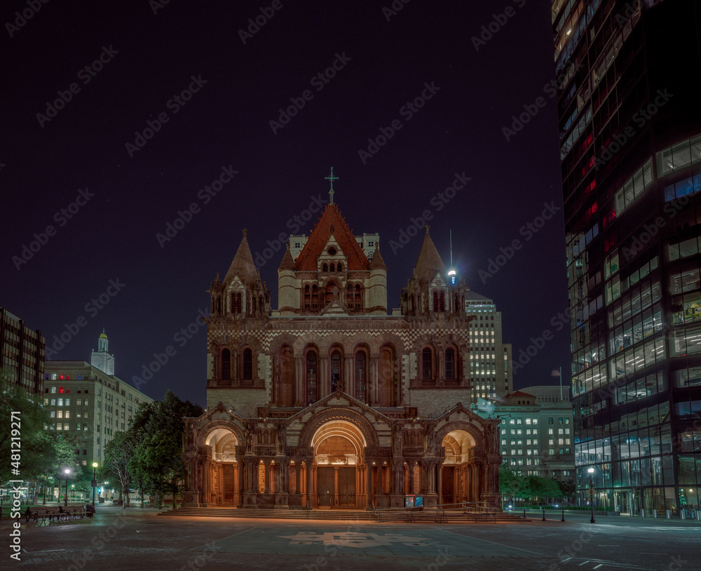 Boston at night