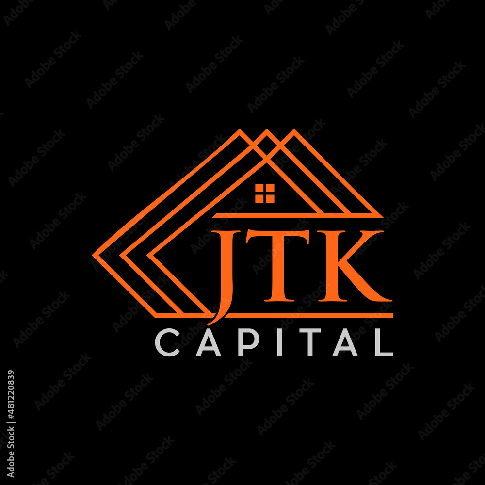 Letter JTK Roof Logo Design