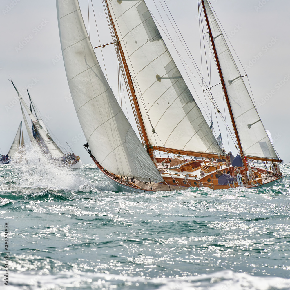 Obraz premium Sailing yacht regatta. Yachting. Sailing