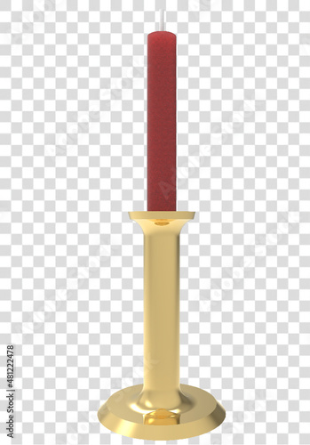  candle in a candlestick png render