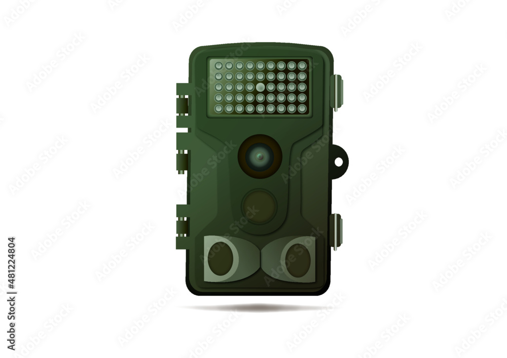 Obraz premium Trail camera vector pattern