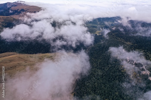 aerial view of clouds