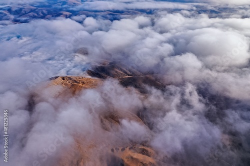 aerial view of clouds